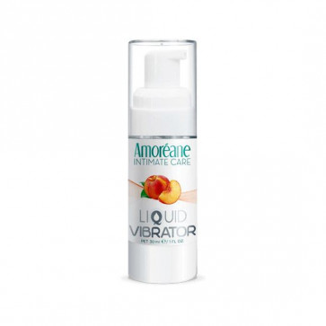 Лубрикант с эффектом вибрации Amoreane Med Liquid Vibrator Peach (30 мл)