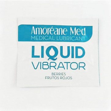 Пробник лубриканта с эффектом вибрации Amoreane Med Liquid Vibrator Berries (2 мл)