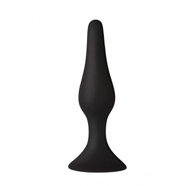 Анальная пробка на присоске MAI Attraction Toys №34 Black, длина 12,5см, диаметр 3,2см