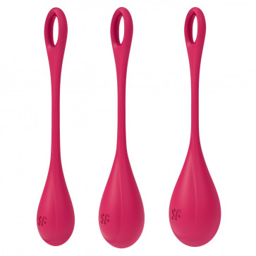 Набор йони бусин Satisfyer Yoni Power 1 Red, диаметр 2-2,5-3см, вес 22-46-74гр