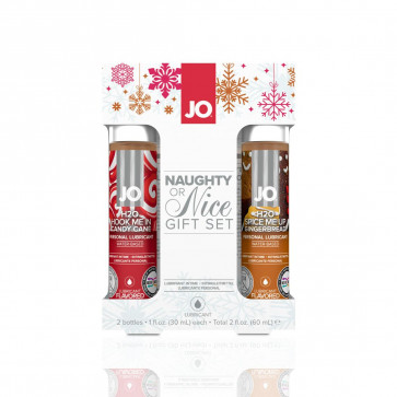 Рождественский набор лубрикантов System JO Naughty or Nice Gift Set – Candy Cane & Gingerbread 2х30