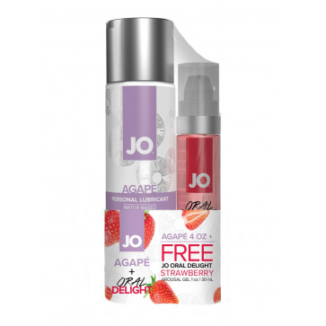 Комплект System JO GWP - Agape 120 ml & Oral Delight - Strawberry 30 мл