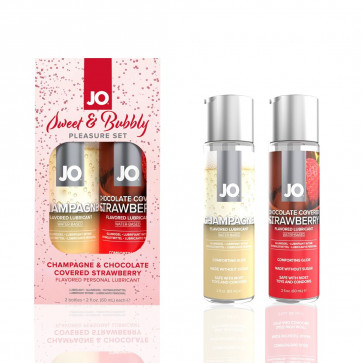 Набор лубрикантов System JO Sweet&Bubbly – Shampagne & Chocolete Covered Strawberry (2×60 мл)