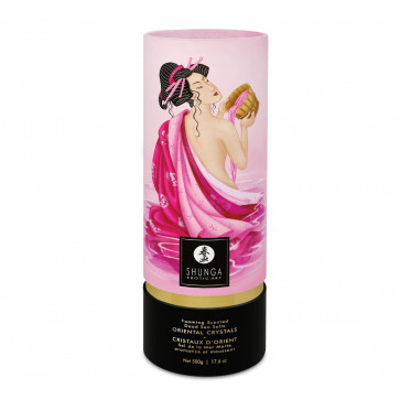 Пенящаяся соль для ванны Shunga Dead Sea salt Oriental Crystals — Rose Petal (500 г), соль Мертвого 