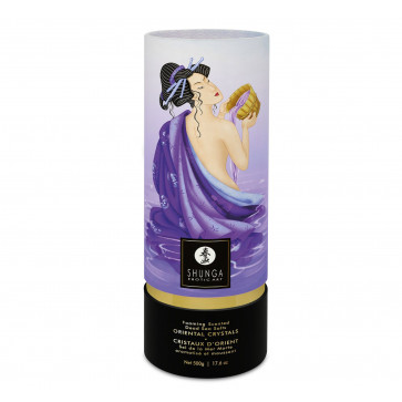 Пенящаяся соль для ванны Shunga Dead Sea salt Oriental Crystals — Exotic Fruits (500 г), соль Мертво