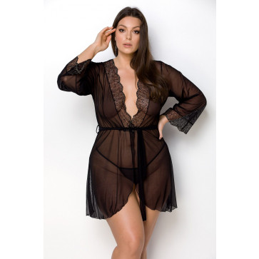 AMBERLY PEIGNOIR black 6XL/7XL - Passion