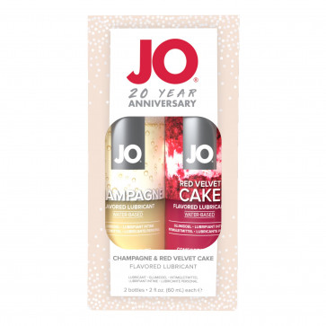Набор вкусовых смазок System JO Champagne & Red Velvet Cake (2×60 мл), Limited Edition