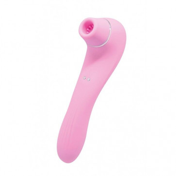 Вакуумный стимулятор с вибрацией Wooomy Smoooch Pink Clitoral Suction & Vibration