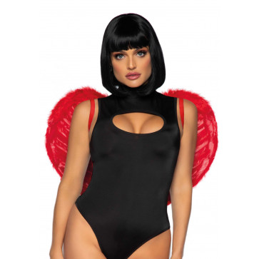 Leg Avenue Marabou feather devil wings Red