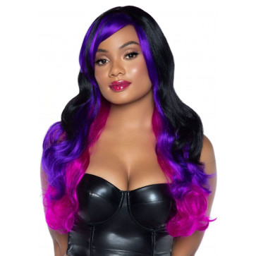 Leg Avenue Allure Multi Color Wig Black/Purple