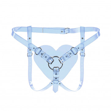 Трусики Сердце для страпона Feral Feelings - Hearts Strap-on Belt Trasparent