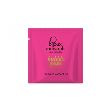 Пробник массажного масла Bijoux Indiscrets Light my Fire – Strawberry Bubblegum (2 мл)