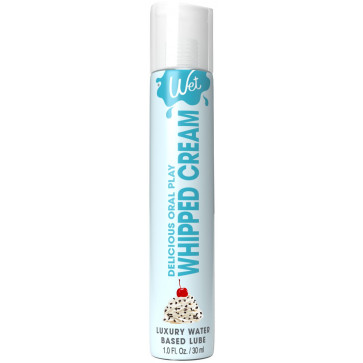 Лубрикант на водной основе Wet Oral Play Whipped Cream (30 мл), съедобный, без сахара