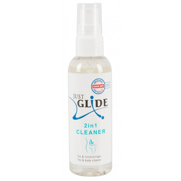 Спрей для нежной очистки внешней интимной зоны и интимных товаров Just Glide 2 in 1 cleaner ( 100 ml )