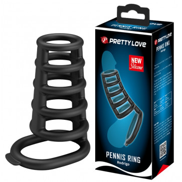 Стимулирующая ажурная насадка Pretty Love Penis Ring Rodrigo, BI-210225