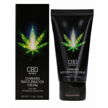 Стимулирующий крем для мужчин Shots - CBD Cannabis Masturbation Cream For Him, 50 ml