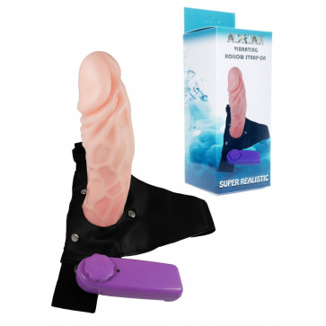 Страпон мужской с вибрацией BOSS - Adrian Hollow Strap-on vibrating 2.0, BS4600009-1