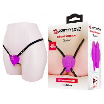 Стимулятор клитора Prety Love - Clitoral Massager Heartbeat 10 vibration functions, BW-022093