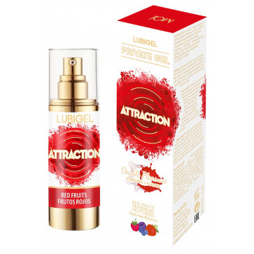 Стимулирующий гель (жидкий вибратор) с ароматом лесных ягод Mai - Attraction Lubigel Privat Gel Liquid Vibrator Efect Red Fruits, 30 ml