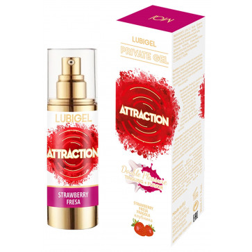 Стимулирующий гель (жидкий вибратор) с ароматом клубники Mai - Attraction Lubigel Privat Gel Liquid Vibrator Efect Strawberry, 30 ml