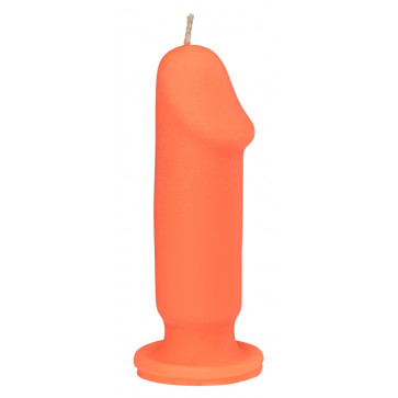 Свеча LOVE FLAME - Dildo S Orange Fluor, CPS04-ORANGE