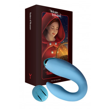 Вибратор для пар FairyGasm PleasureBerry blue, зарядный кейс, пульт ДУ