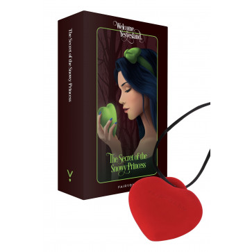 Мини-вибратор «Сердечко» FairyGasm PleasureStone red, 9 режимов, на шнурке