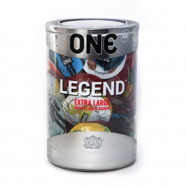 Набор презервативов ONE Legend XL, 100 шт, увеличенный размер, расширение на конце, упаковка-тубус
