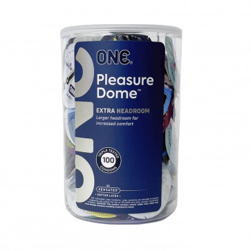 Набор презервативов ONE Pleasure Dome, 100 шт, гладкие, с расширенной головкой, упаковка-тубус