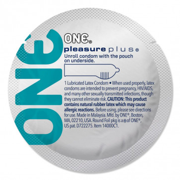 Презерватив ONE Pleasure Plus, 1 шт, с ребристым участком на конце, со смазкой