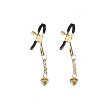 Зажимы для сосков Liebe Seele Hollow Heart Nipple Clamps Gold
