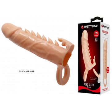 Удлиняющая насадка (удлиняет на 4 см)  PREETTY LOVE - Penis Sleeve Emmitt, BI-026246