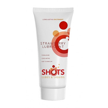 Вагинальный ароматизированный лубрикант Shots Strawberry Lubricant, 100 мл