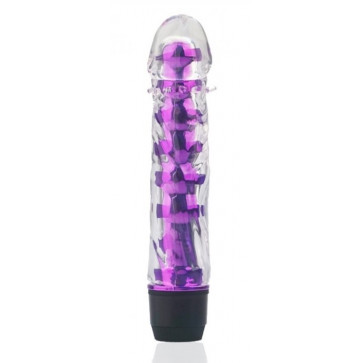 Вагинальный вибратор XESE Cristal  Purple ( длина 17,5 см, диаметр 3,5 см ), GSV-04  Purple