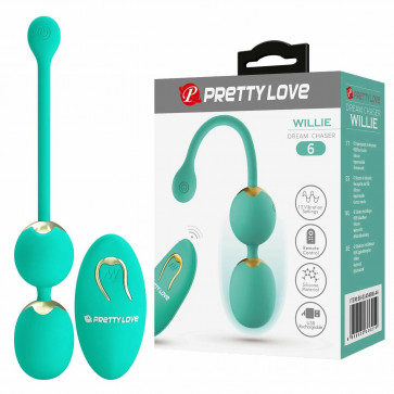 Вагинальные шарики с вибрацией Pretty Love - Willie Dream chaser 5 Green, BI-014548W-A4