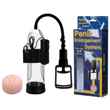 Вакуумная помпа для увеличения пениса с вибростимуляцией BAILE - Penis Enlargement System 9,8'' Vibration, BM-010066B