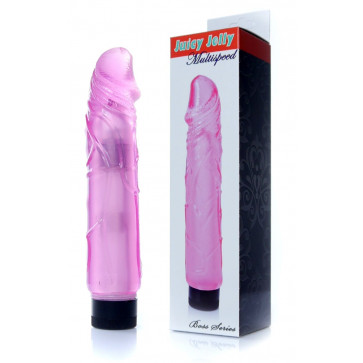 Вибратор Boss Series - Juicy Jelly  Multispeed Pink, ( длина 22 см, диаметр 4 см ) BS6700073