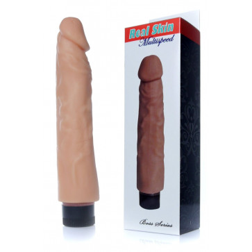 Вибратор Boss Series - Real Skin  Flash, ( длина 23 см, диаметр 4 см ) BS6700067