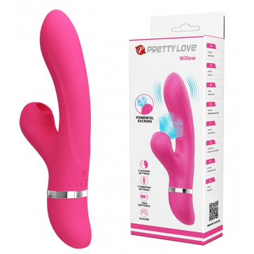 Вибратор с вакуумной стимуляцией клитора Pretty Love - Willow, BI-014916