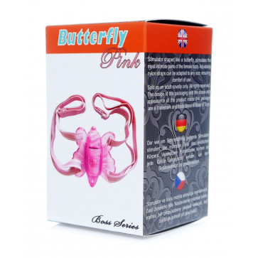 Вибро-стимулятор бабочка Butterfly Pink, BS6700055