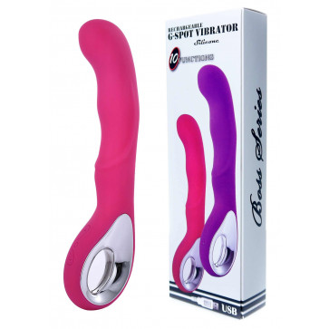 Вибромассажер для точки G Boss Series - Wibrator G-spot 10 functions USB Pink, BS2200054