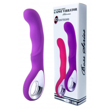 Вибромассажер для точки G Boss Series - Wibrator G-spot 10 functions USB Purple, BS2200055