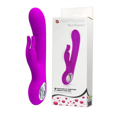 Вибромассажер с клиторальным отростком «Hot Rabbit» BI-014480