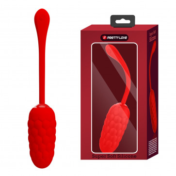 Виброяйцо с рельефным дизайном Pretty Love - MARINA EGG Red, BI-014708-2