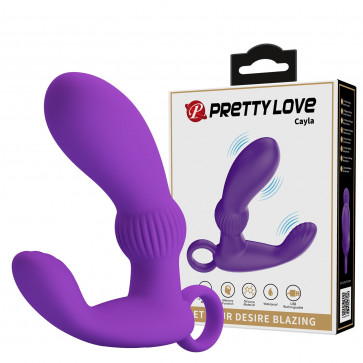 Вибромассажер простаты с функцией памяти Pretty Love - Cayla Purple, BI-040170-1