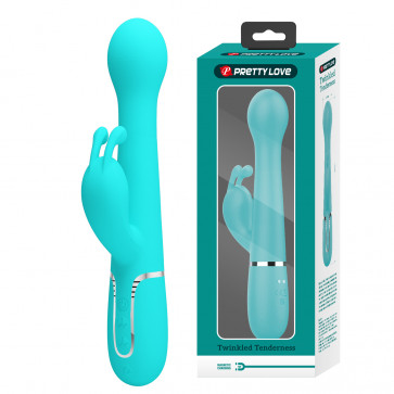 Вибромассажер с поступательным движением серии Pretty Love - Dejon Twinkled Green 7 vibration functions 4 rolling functions, BW-500014-1