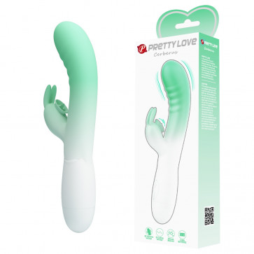 Вибромассажер серии Pretty Love - CERBERUS Rabbit Vibrator Light green, BI-014795-A1B