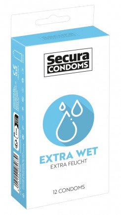 Презервативи - Secura Extra Wet, 12 шт.