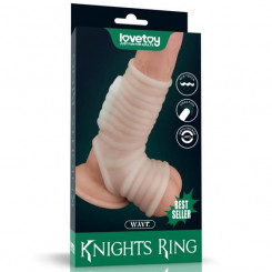 Насадка на член - Vibrating Wave Knights Ring With Scrotum Sleeve White