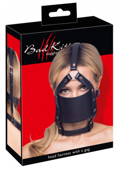 2493373 Bad Kitty Head Harness - black {} S-L